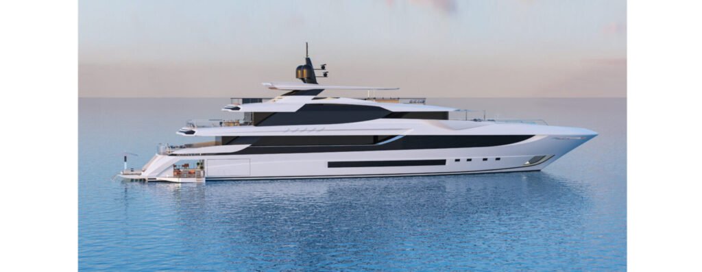 Inboard maxi yacht for sale, underway on the open ocean