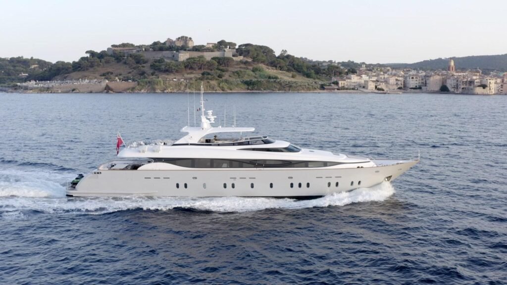40m charter yacht aft deck