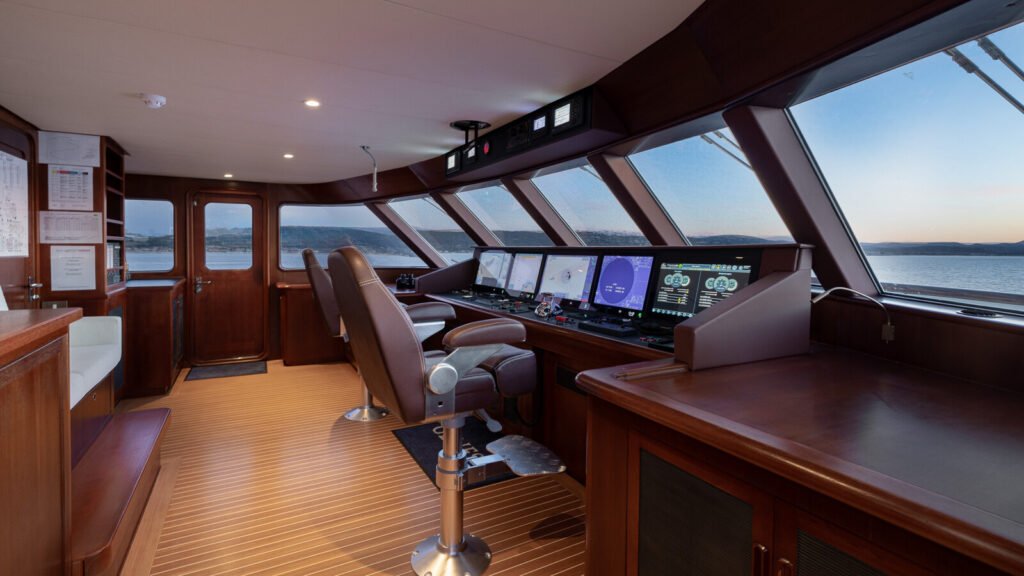 Wheelhouse with navigation equipment