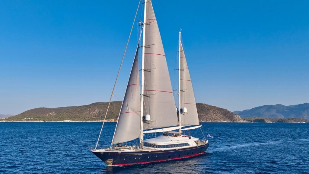ALMYRA II - Perini Navi 50m ketch under sail