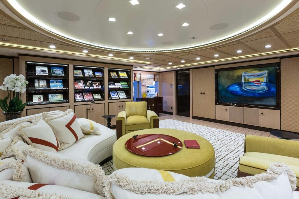 AXIOMA upper saloon with fireplace