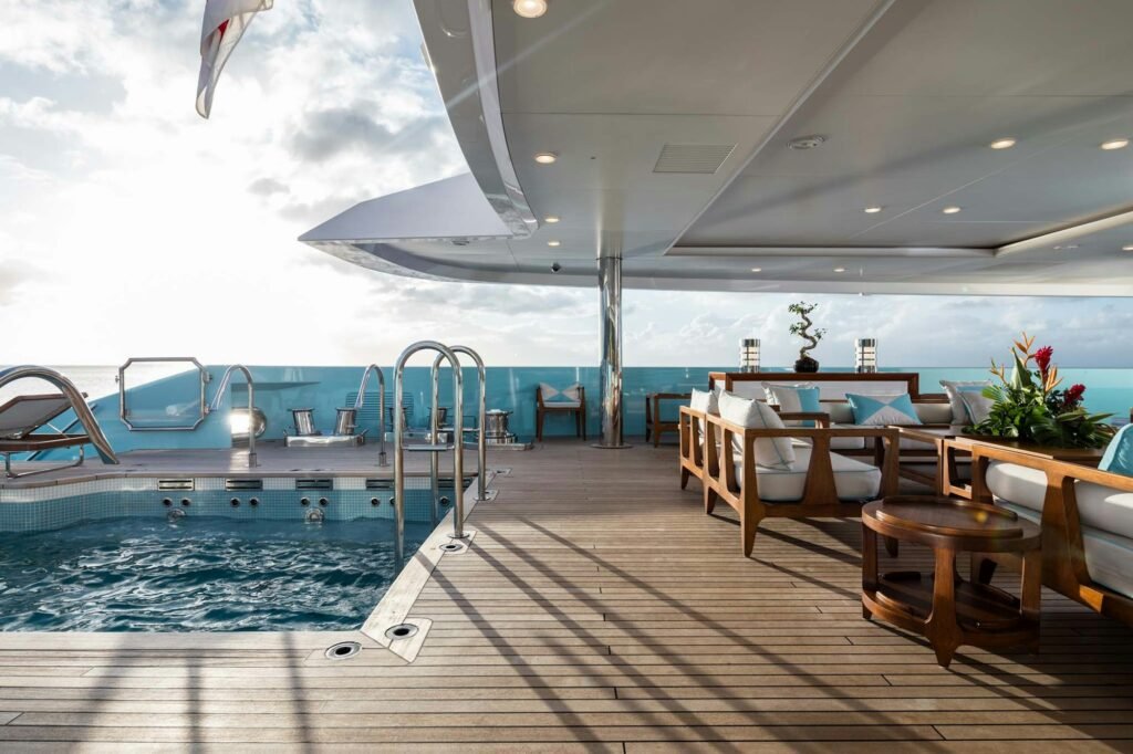 AXIOMA pool deck socialising