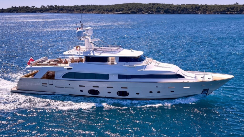 Family charter yacht in Marmaris, exterior deck and swimming platform