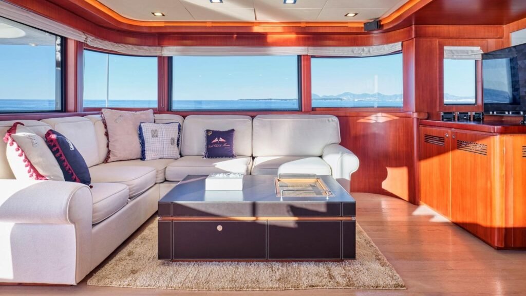 Ponza family yacht charter, deck and sea views