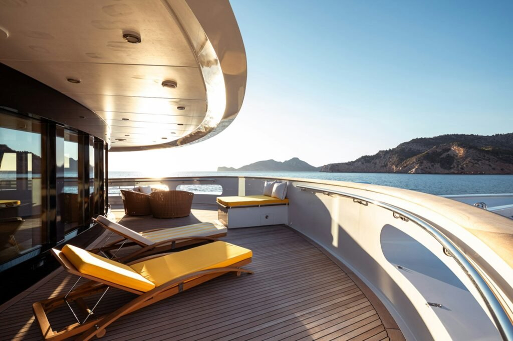BOADICEA yacht for charter, Bridge-deck lounge