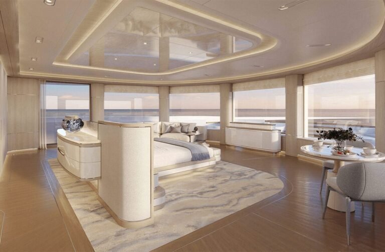 Bravo yacht for sale - interior detail of the 80m Turquoise Yachts superyacht styled by H2 Yacht Design