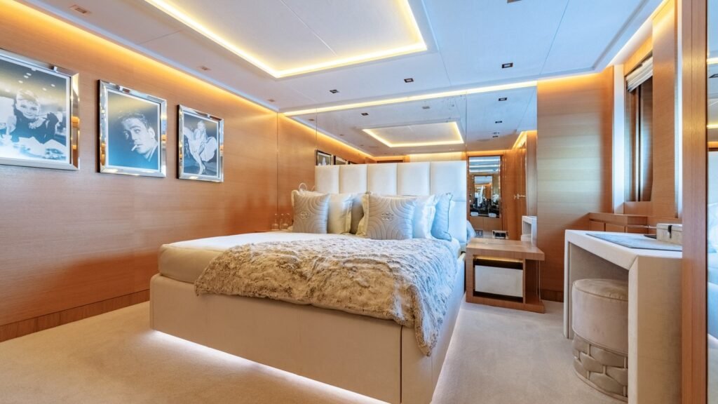 DB9 guest cabin double bed