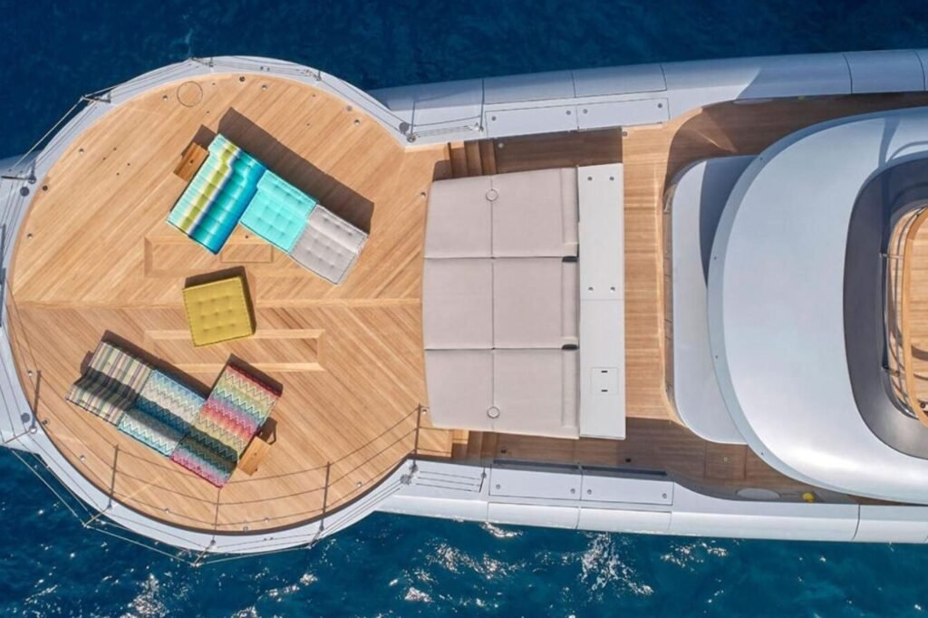 GECO foredeck lounge and helipad