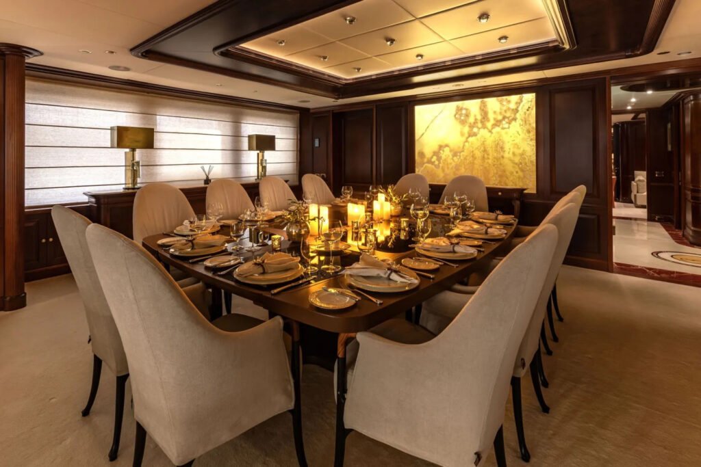 Motor charter yacht, wellness and sauna area