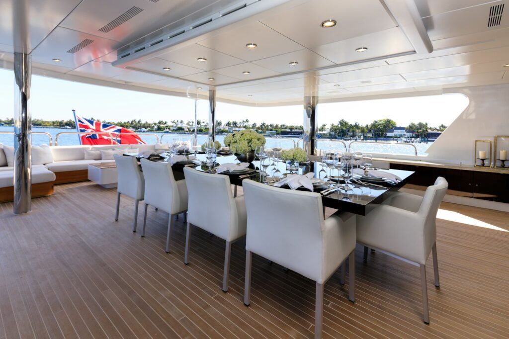 MISS MICHELLE bridge deck alfresco dining