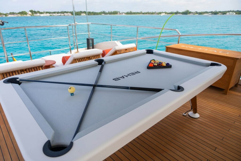 REHAB sundeck with bar and pool table