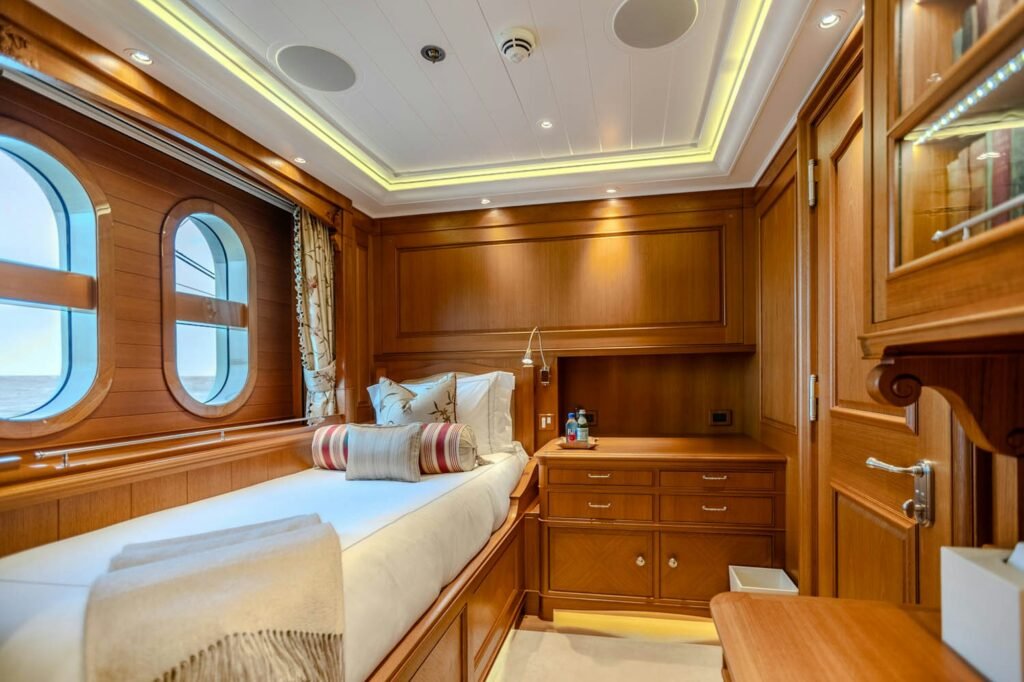 450,000 euro charter yacht, aft deck and swim platform