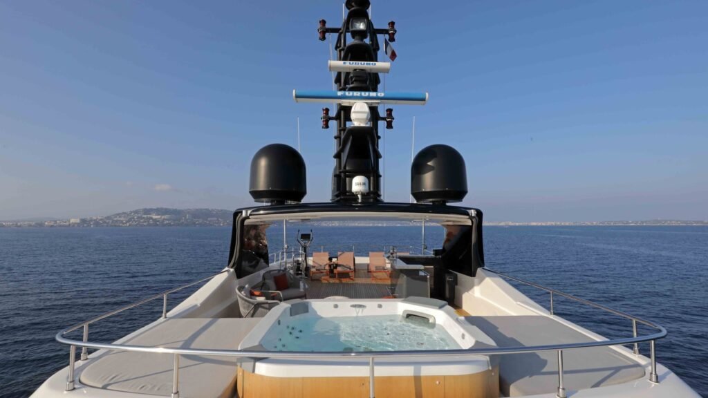 40m charter yacht at Barbuda