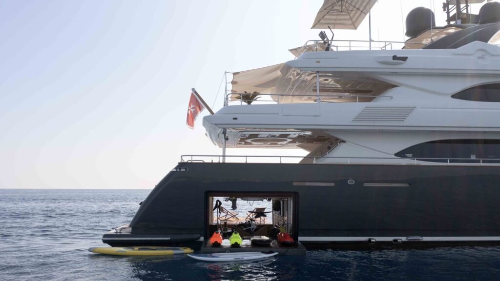 40m charter yacht deck