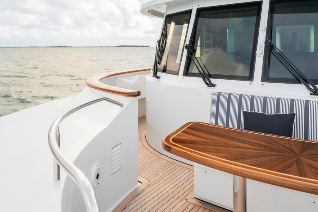 SUMMERDANCE aft deck lounging