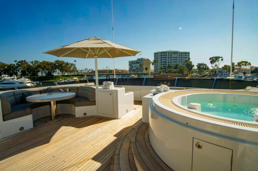 Delta Marine motor yacht aft deck and stern platform