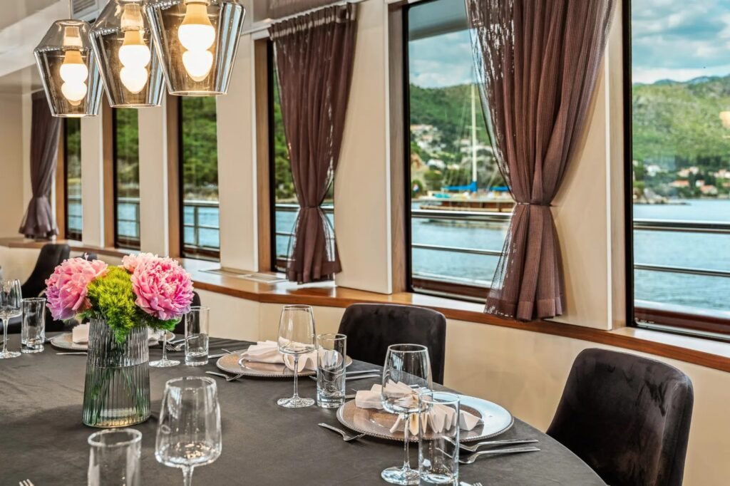 50m charter yacht spa, relaxation lounge and interior