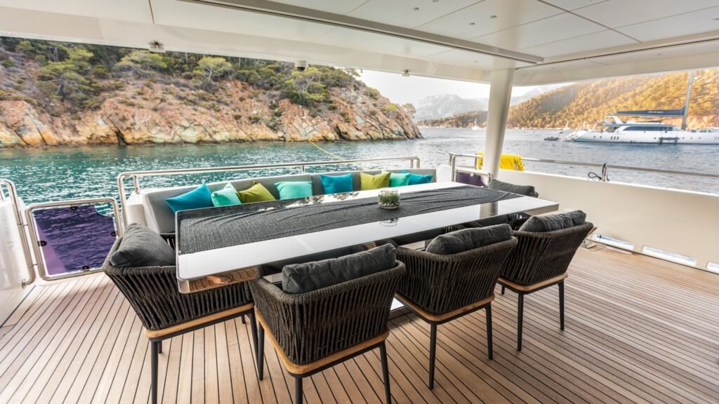 ZEEMAR main deck aft dining table