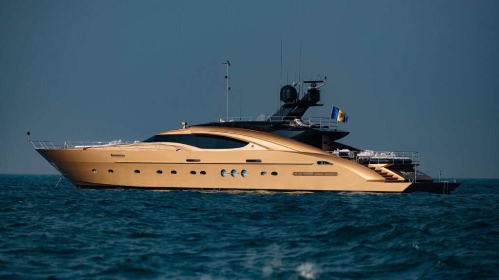 Charter motor yacht sun deck, Delos Cyclades Greece