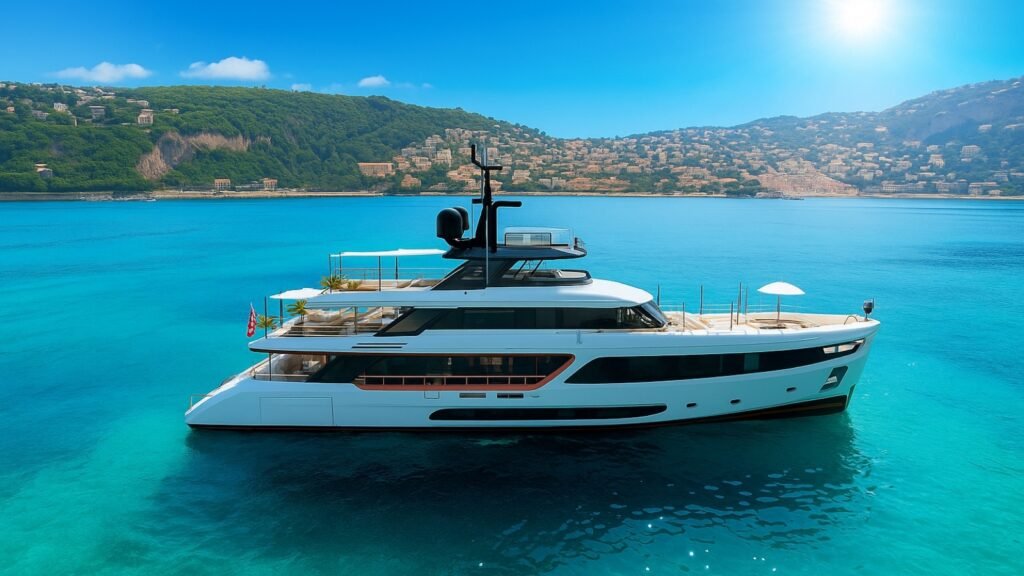lerins-islands-motor, charter yacht exterior bow profile