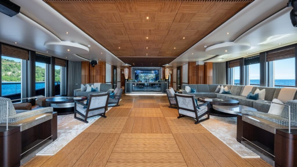 BARBARA, 88m Oceanco charter yacht - Main deck lounge