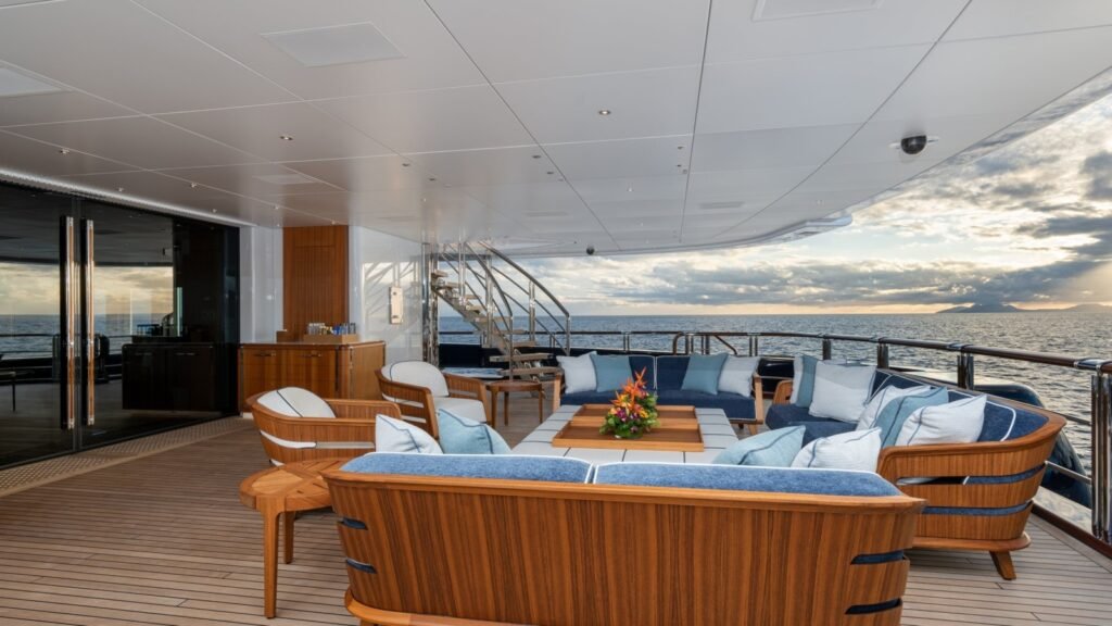 BARBARA, 88m Oceanco charter yacht - Main deck aft seating