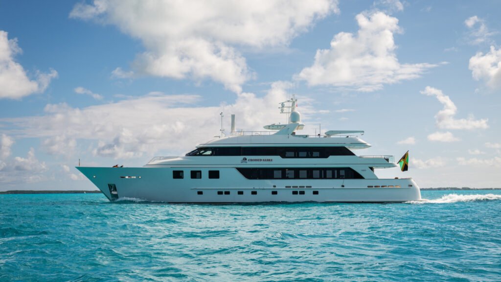 Tonga yacht charter, exterior deck and swim platform