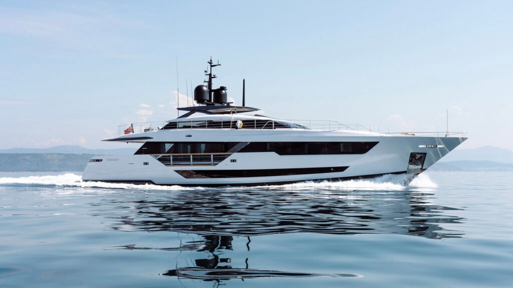 custom-line charter yacht exterior profile