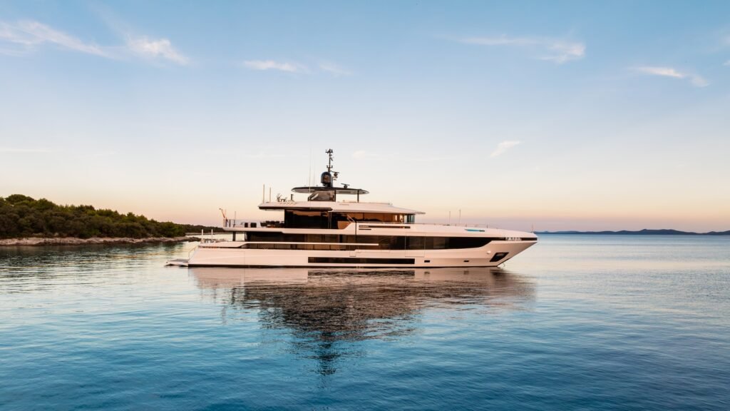 Overmarine charter yacht Bahamas exterior profile