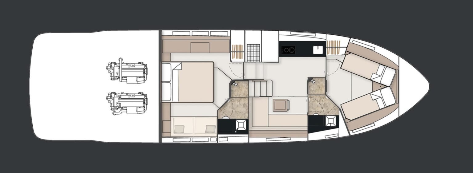 Fairline Squadron 50 layout