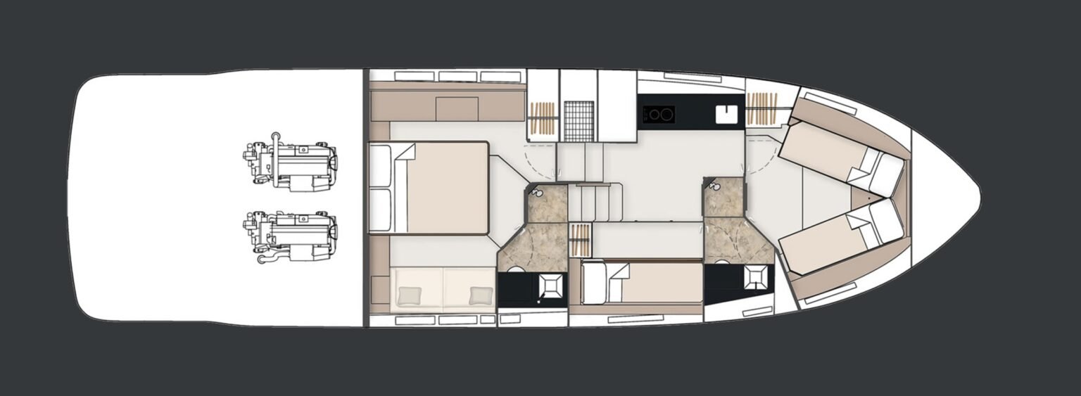 Fairline Squadron 50 layout
