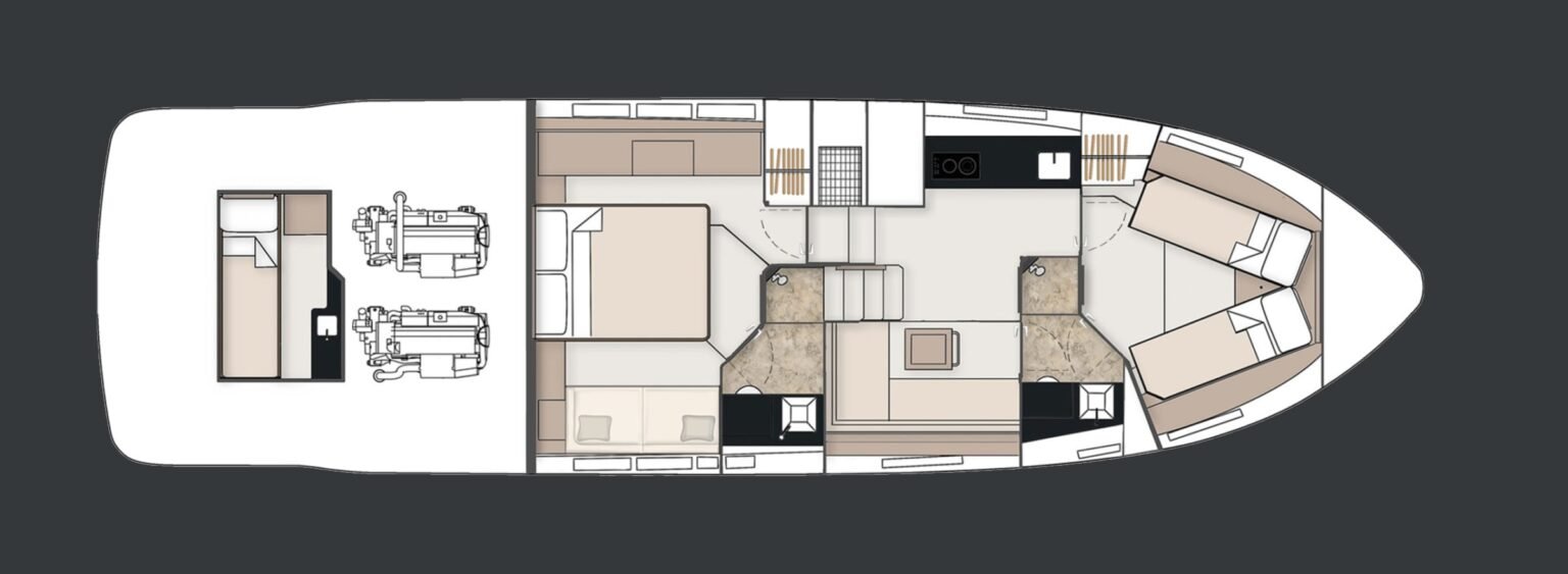 Fairline Squadron 50 layout
