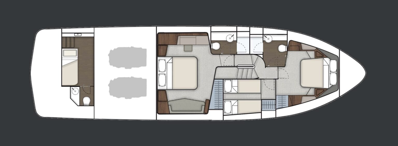 Fairline Squadron 58 layout