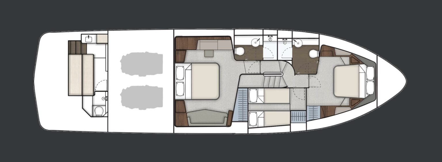 Fairline Squadron 58 layout