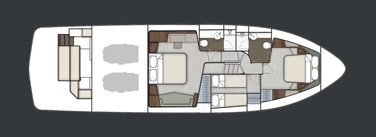 Fairline Squadron 58 layout