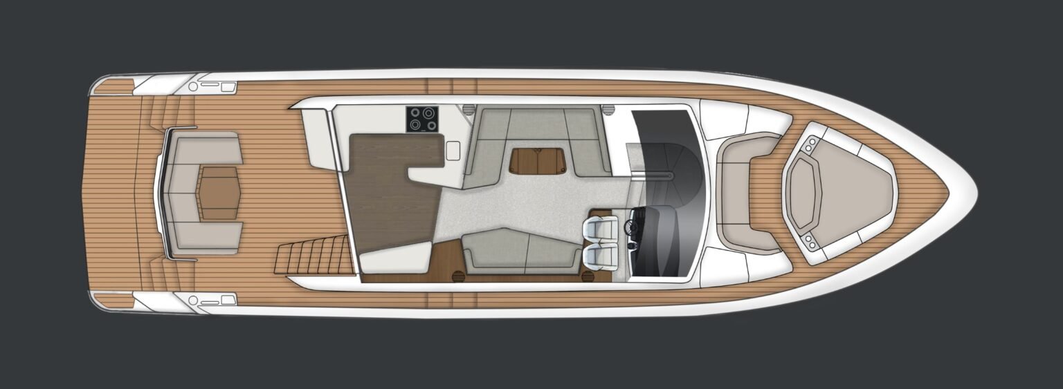 Fairline Squadron 58 layout