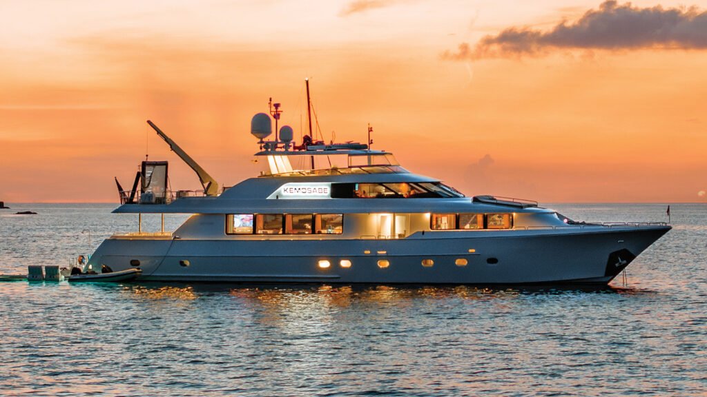 Westport yacht, flybridge and exterior deck Newport summer East Coast