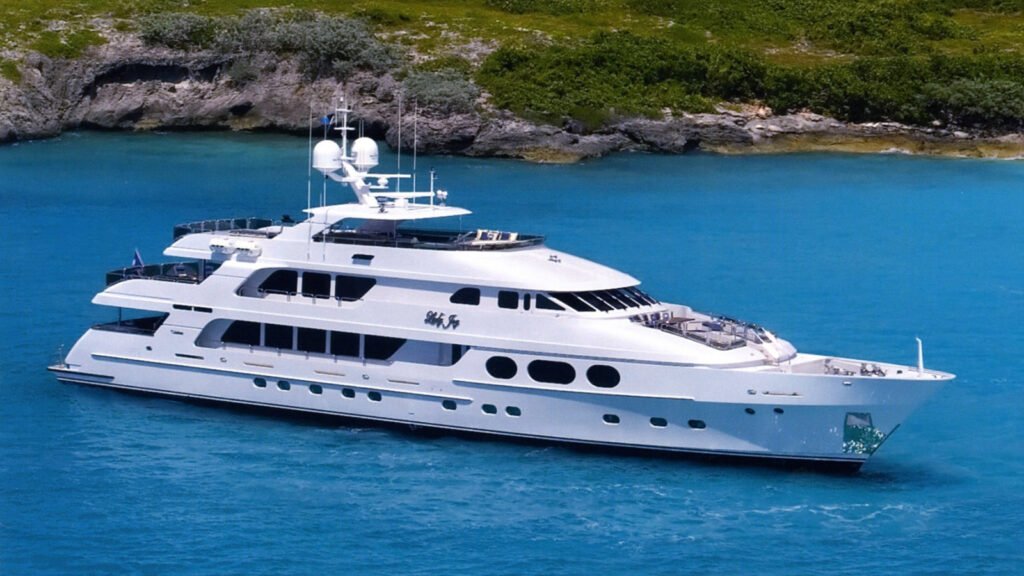 50m charter yacht aft deck and swim platform