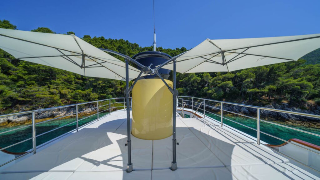 french-riviera-motor, charter yacht exterior sun deck view