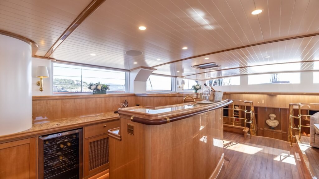 MAXIMUS, 59m Vitters sailing charter yacht - Upper deck lounge