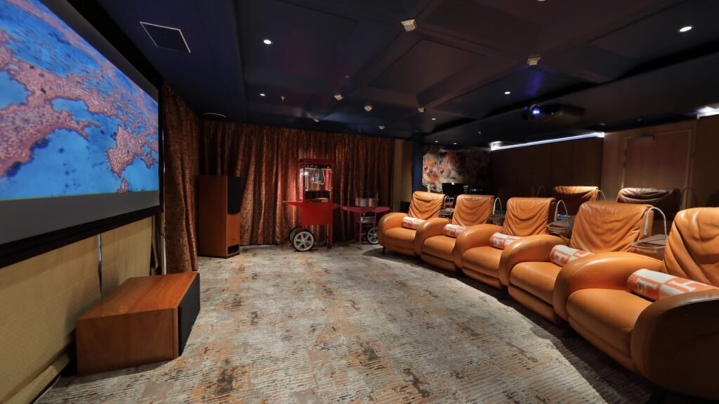 MOONLIGHT II, 91m Neorion Syros charter yacht - Upper deck cinema