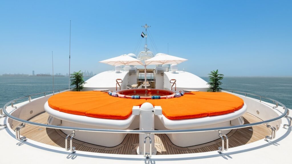 MOONLIGHT II, 91m Neorion Syros charter yacht - Sun deck jacuzzi