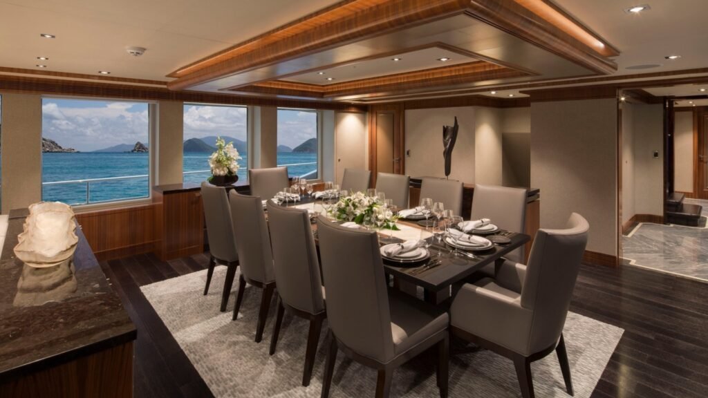 Formal dining on the main deck