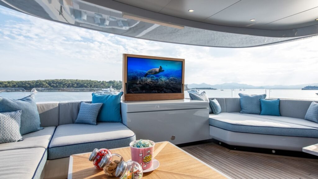 Explorer charter yacht Saronic Islands, tender deck and equipment