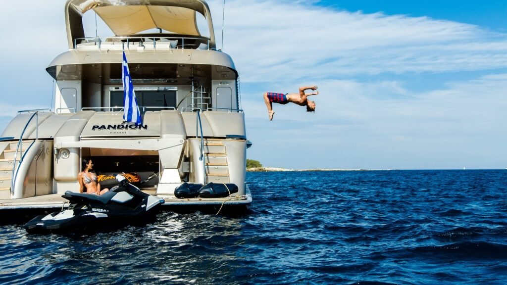 PANDION transom and swim platform