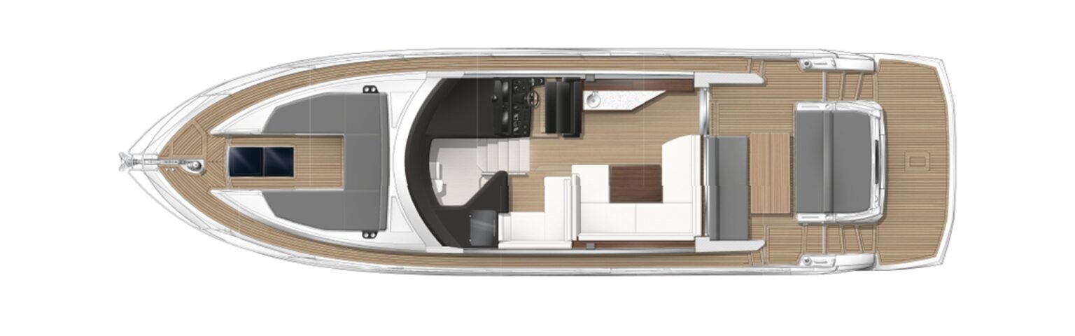 Sunseeker Predator 50 MAIN DECK arrangement