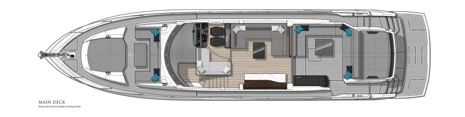 Sunseeker Predator 75 layout