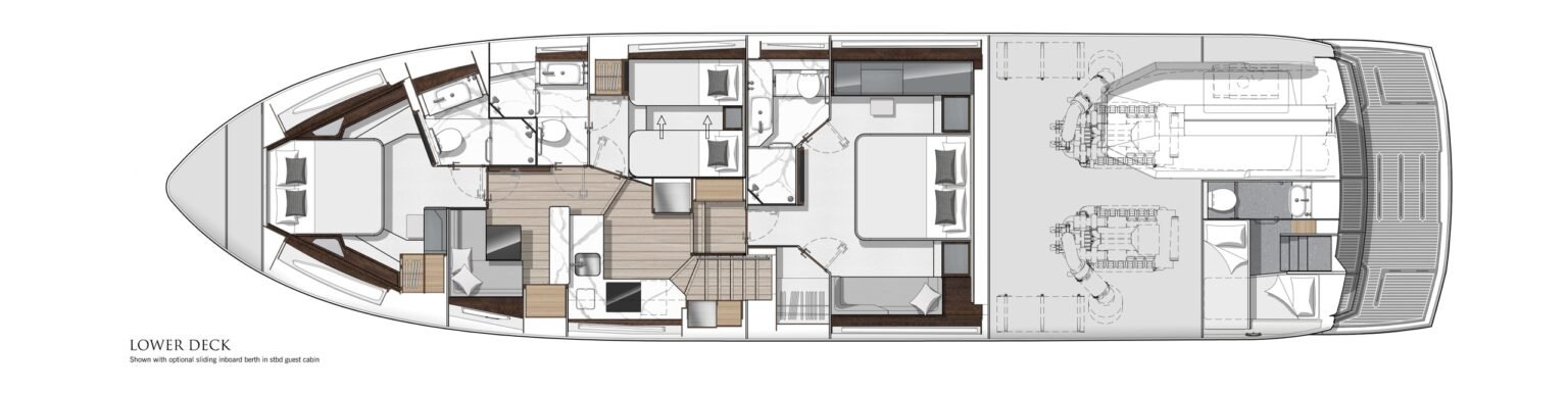 Sunseeker Predator 75 layout