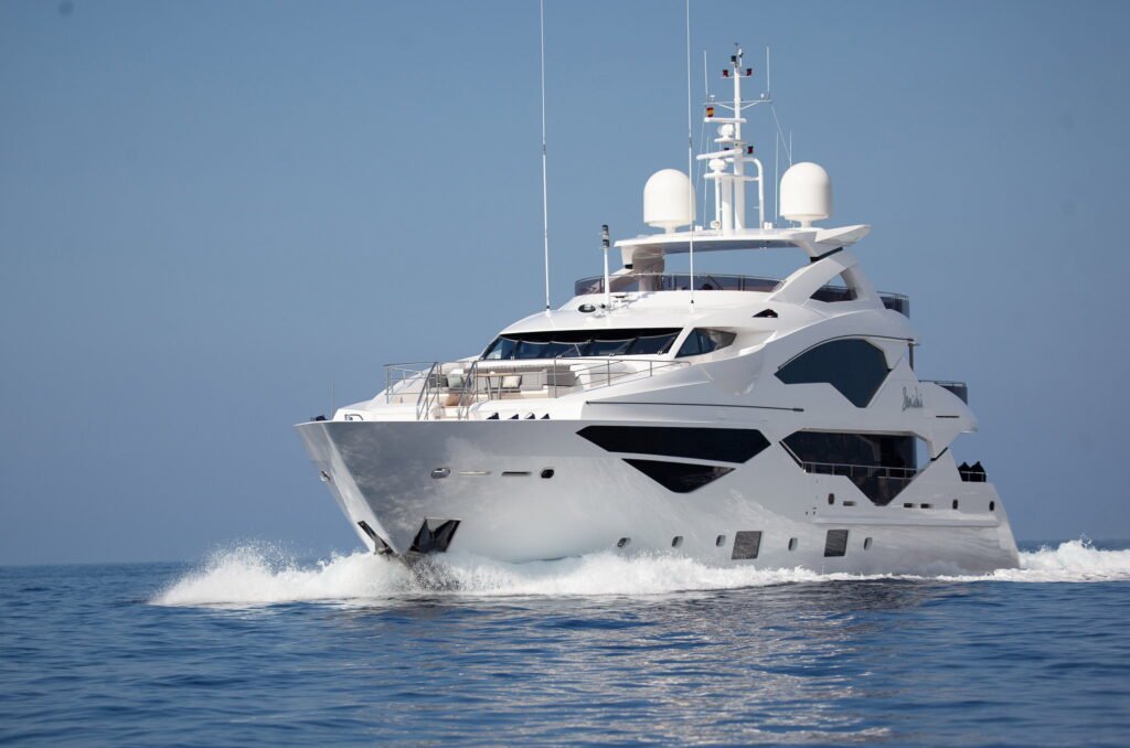 Sunseeker sun deck and aft platform Monaco charter
