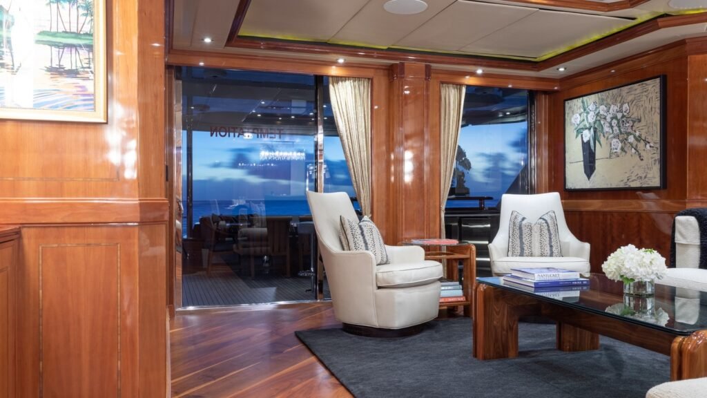 TEMPTATION salon lounge and aft doors